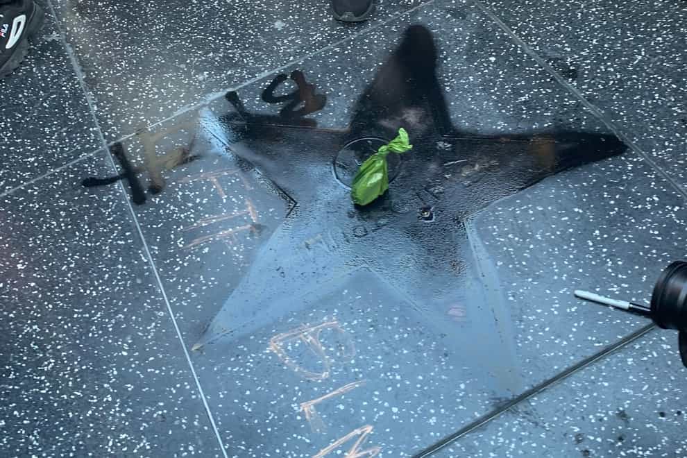 Donald Trump's Hollywood Walk of Fame star has been targeted 