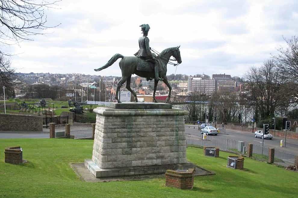 The statue of Lord Kitchener in Chatham, Kent