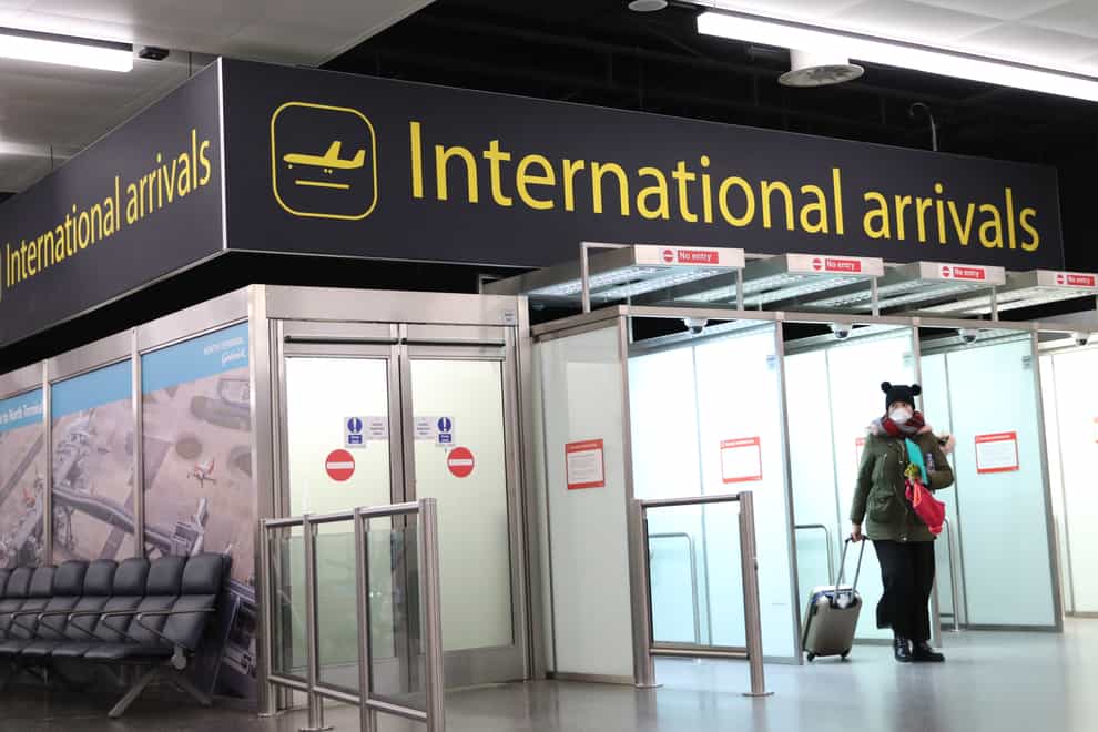 International arrivals airport