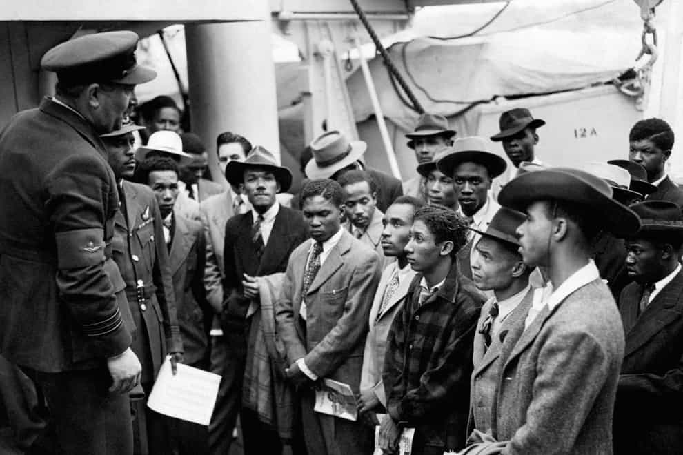 Jamaican immigrants on the Empire Windrush arriving at Tilbury docks in 1948