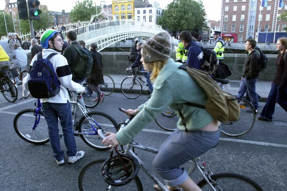 Cyclists in Dublin