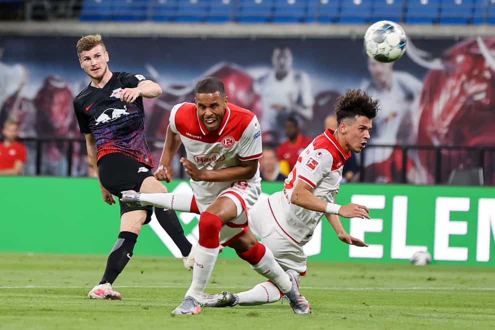 Timo Werner scoring for RB Leipzig