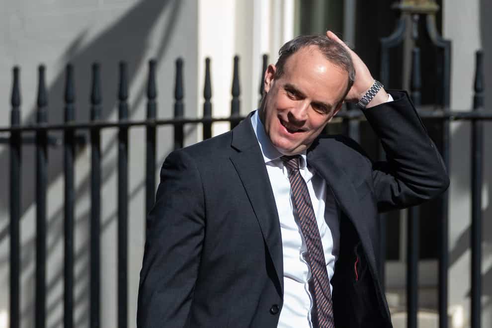 Dominic Raab has referred  to 'taking the knee' as an act of subjugation