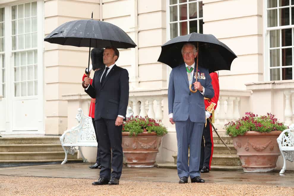 The Prince of Wales receives French President Emmanuel Macron to Clarence House in London