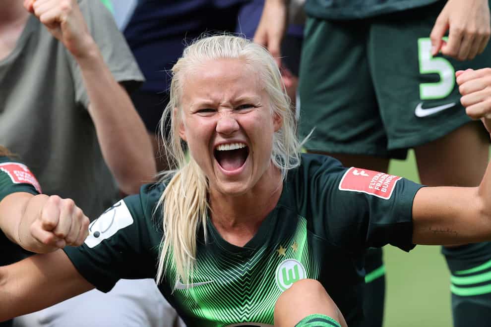 Harder scored in the match yesterday that secured the title for Wolfsburg