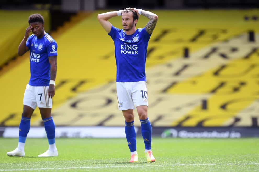 James Maddison admits he was left disappointed as Leicester conceded a late equaliser at struggling Watford