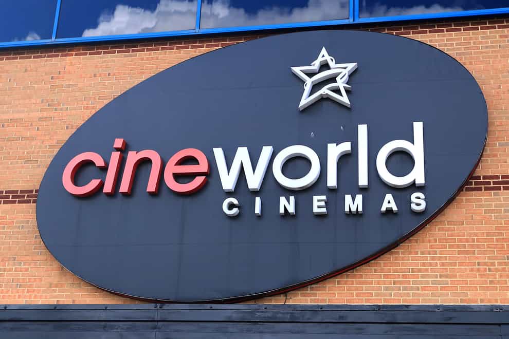 A Cineworld sign