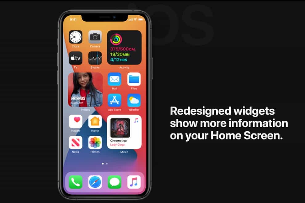 The new iOS 14 software which will power the iPhone