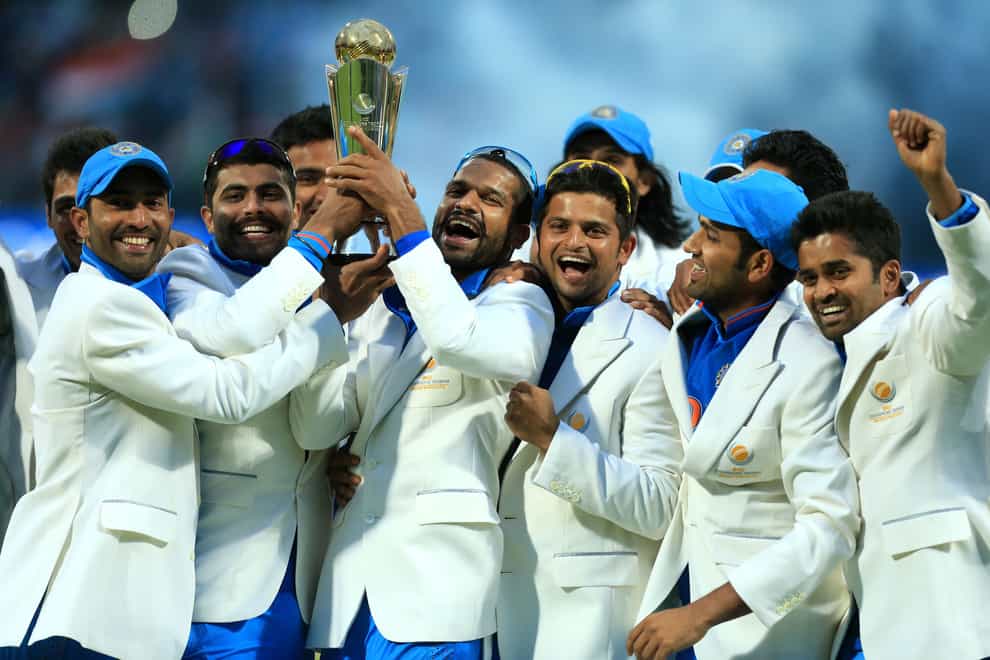 India celebrate winning the ICC Champions Trophy final