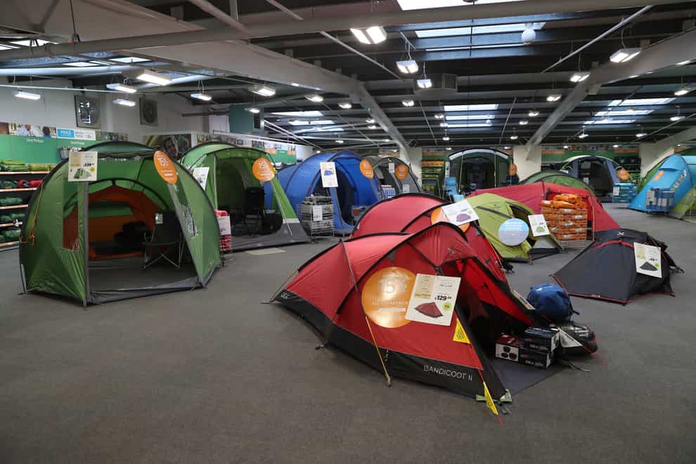 A general view of the shop floor at Go Outdoors Nottingham (Simon Cooper/PA)