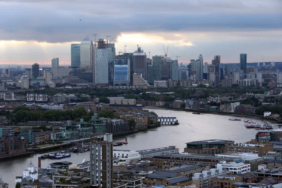 A view of Canary Wharf in the London Borough of Tower Hamlets