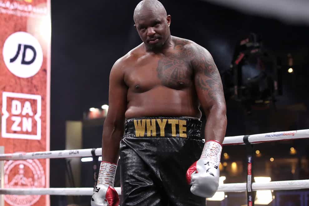 Whyte has traded heated words with Fury over a potential fight