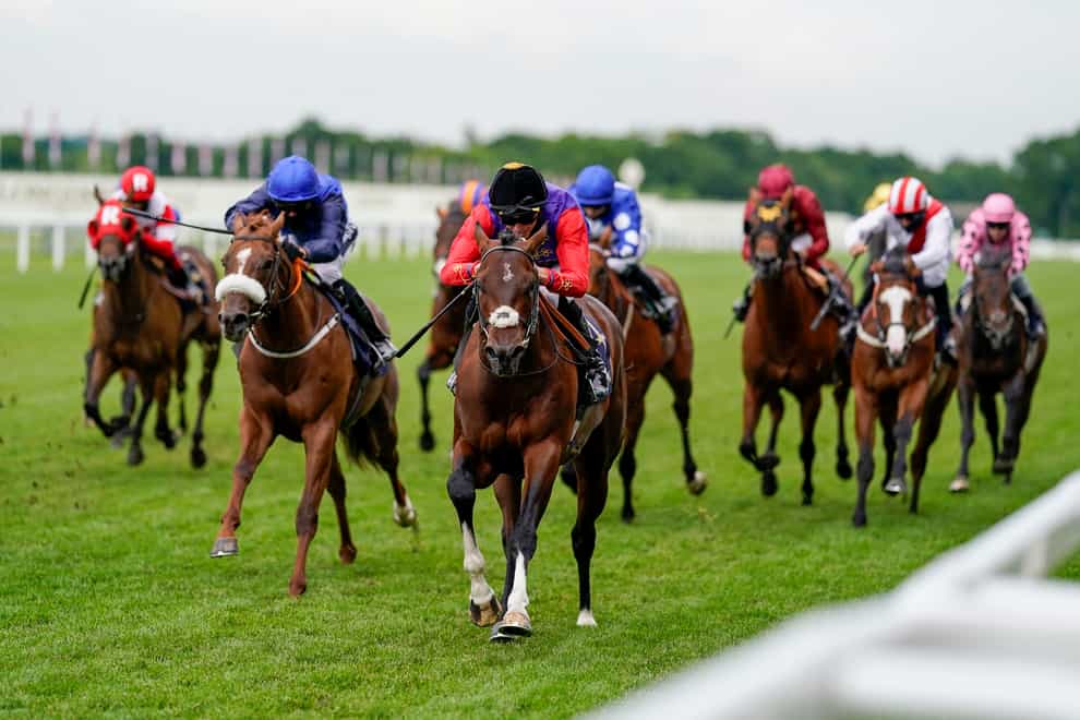 Muker (left) was third in the Windsor Castle Stakes at Royal Ascot