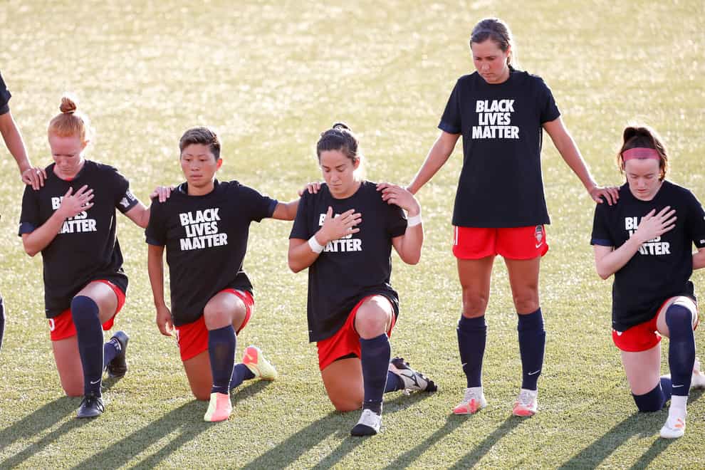 The majority of players took a knee during the anthem before NWSL Challenge Cup matches