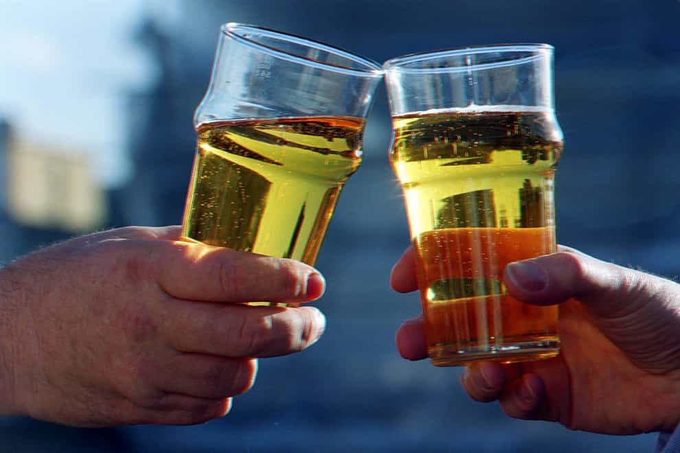 Two glasses of cider
