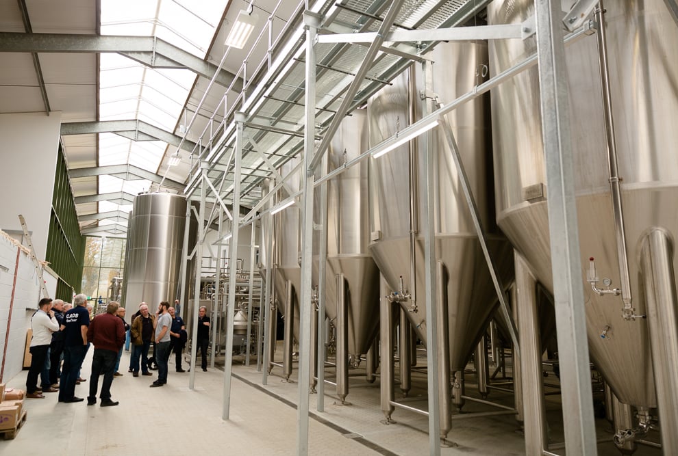 West Berkshire Brewery head brewer leads brewery tour