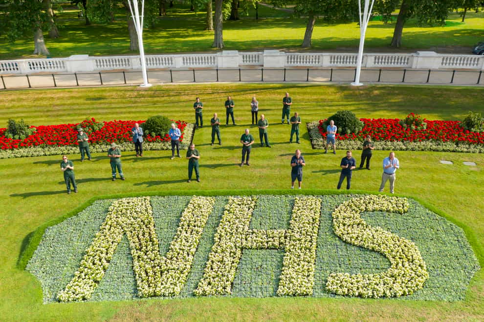 NHS floral tribute