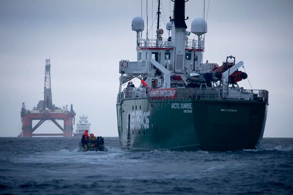 Greenpeace protest boat