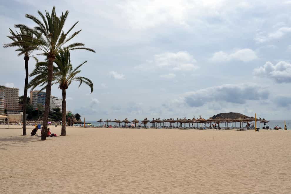 The beach in Magaluf, Majorca, Spain