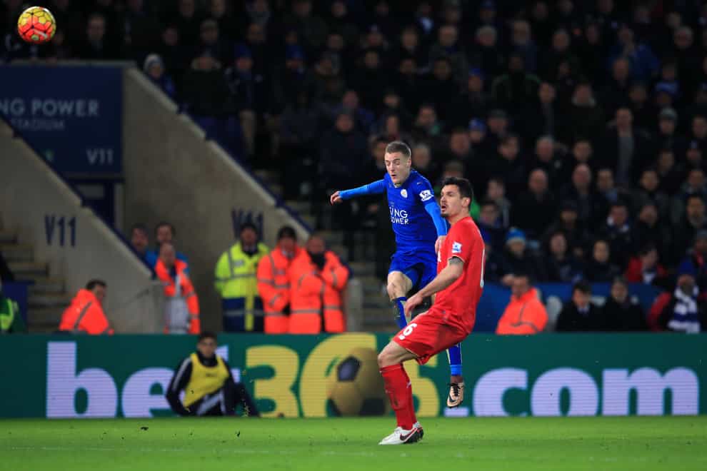 Leicester's Jamie Vardy scored the pick of his Premier League goals against Liverpool