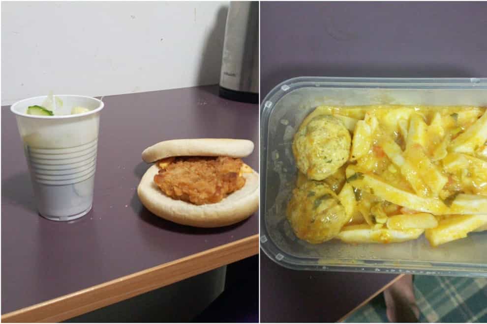 Some of the food offered to asylum seekers by Mears