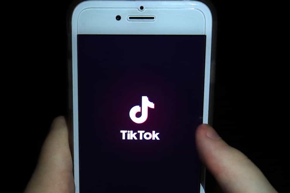 The TikTok app on a smartphone