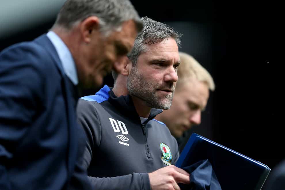 David Dunn, centre, is the new manager at Barrow