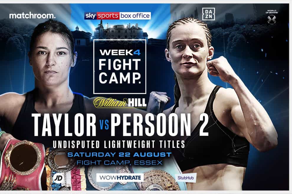 Taylor and Persoon will feature on the August 22 card in Essex