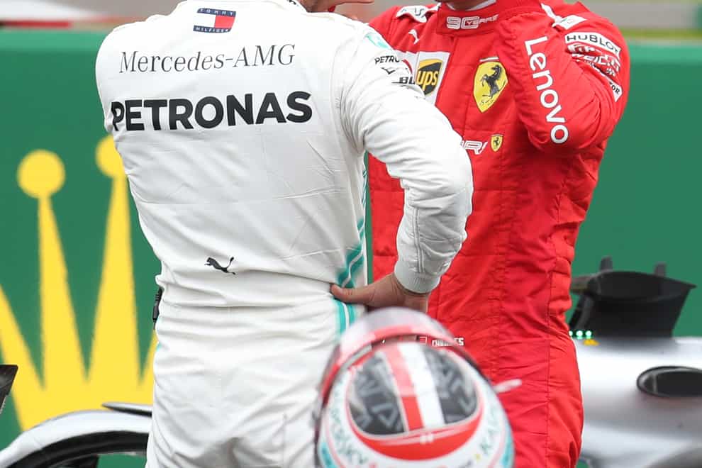 Charles Leclerc, right, and Valtteri Bottas are under investigation by Formula One’s governing body for an apparent breach of Covid-19 protocol