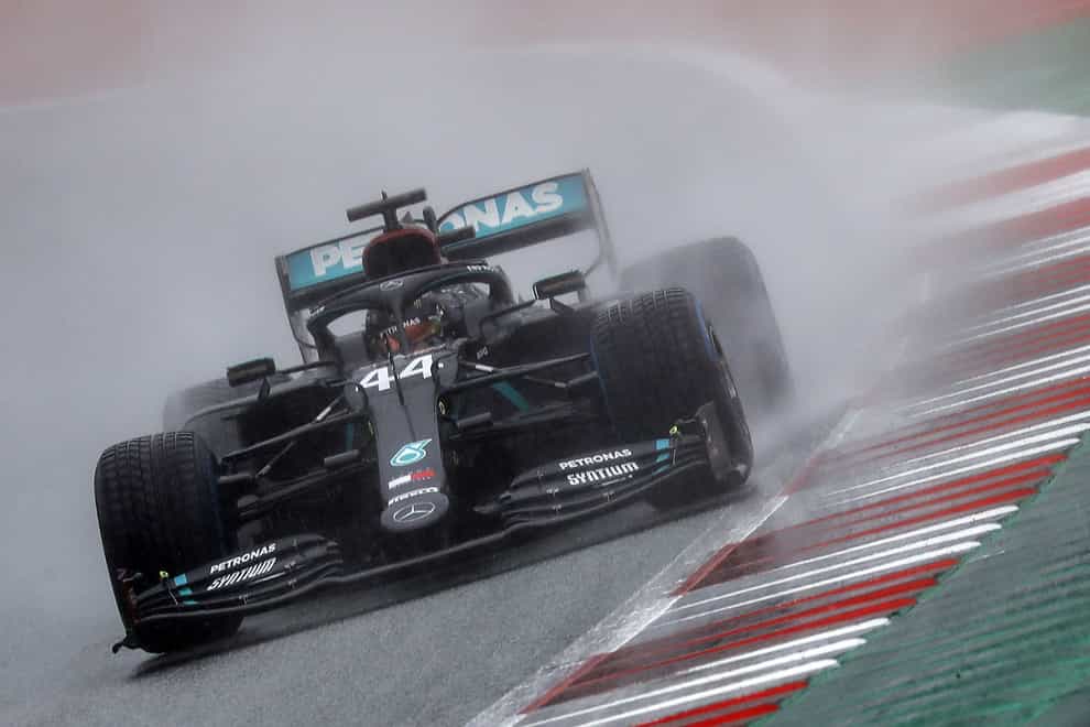 Lewis Hamilton stormed to pole position