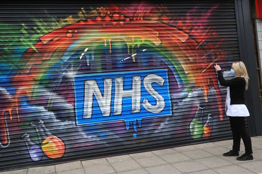 A mural hailing the NHS in South Shields