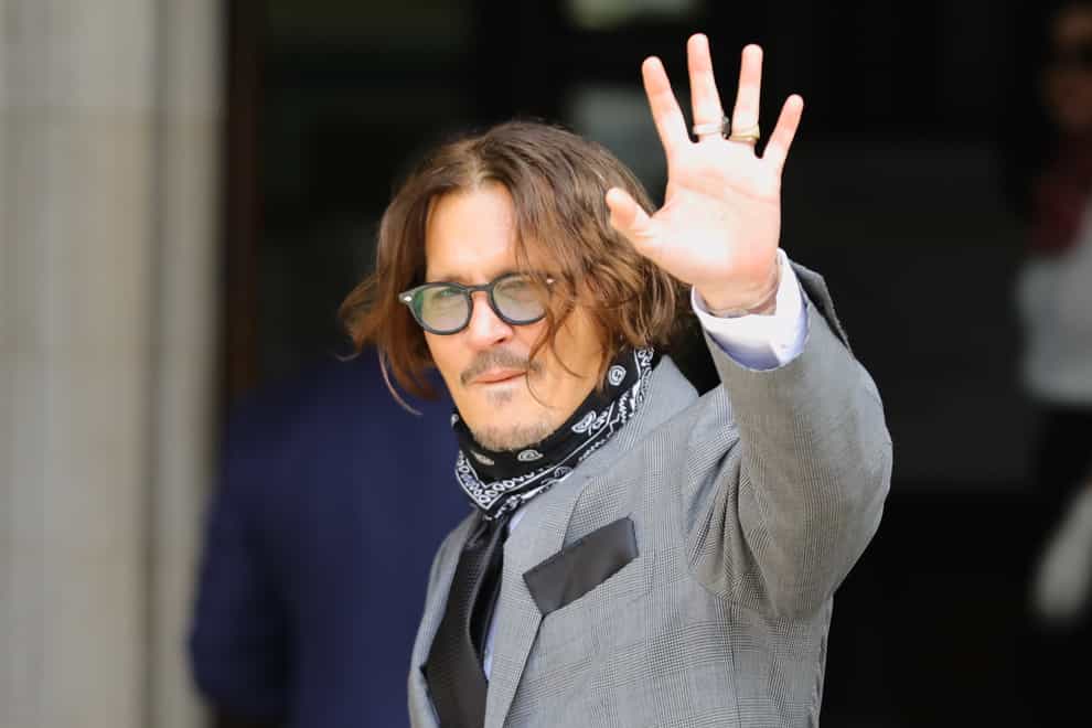Actor Johnny Depp arrives at the High Court in London