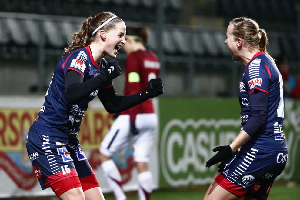 Nicoline Sorensen, left, is closing in on a deal with Everton