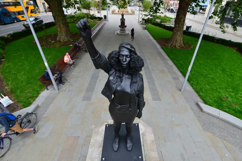 The sculpture in Bristol