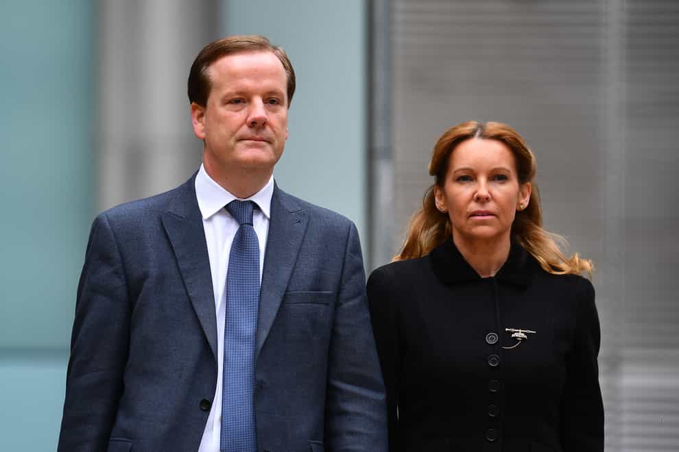 Charlie Elphicke with his wife Natalie