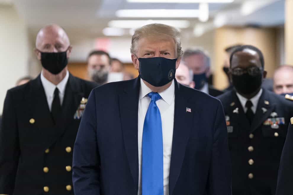 Trump wore a mask publicly for the first time last Saturday
