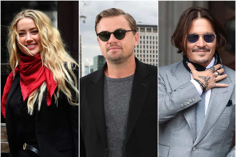 Amber Heard, Leonardo DiCaprio and Johnny Depp