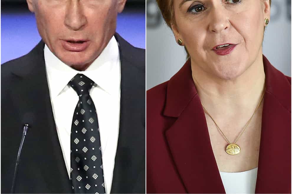 Sturgeon and Putin composite image