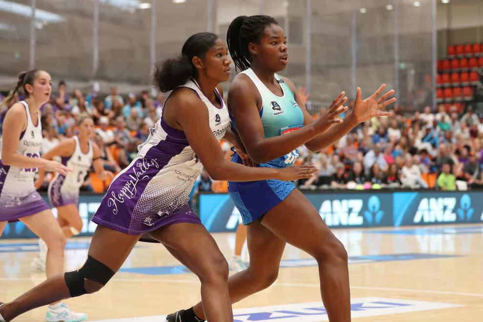 Daystar Swift (left) is eager to use her experience in the ANZ Premiership to help boost netball in her home nation of Trinidad