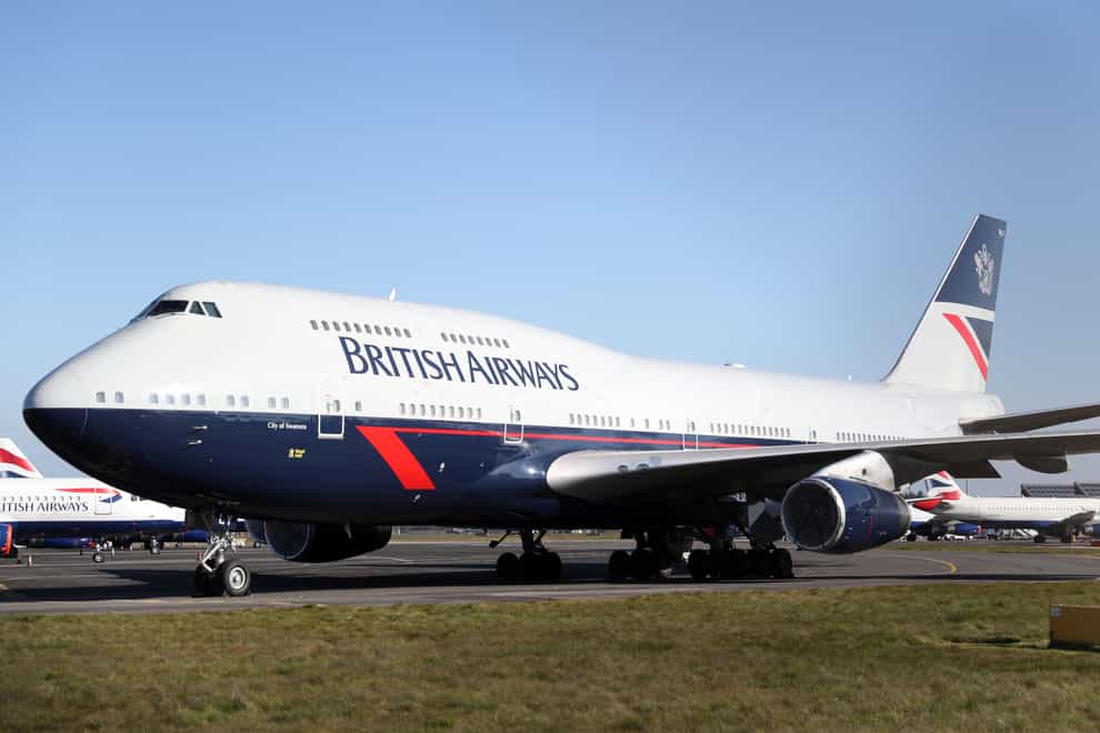 A British Airways Boeing 747 (Andrew Matthews/PA)