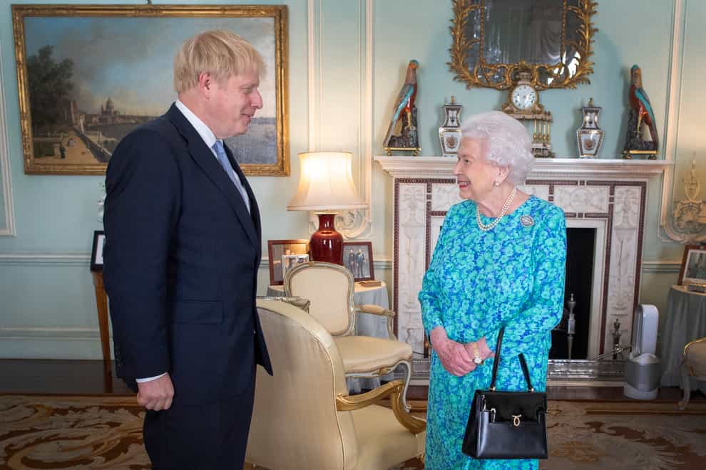 The Queen as she invited Boris Johnson to form a government (Victoria Jones/PA)