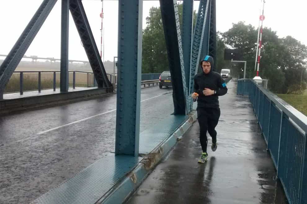 Chris Devine running a marathon