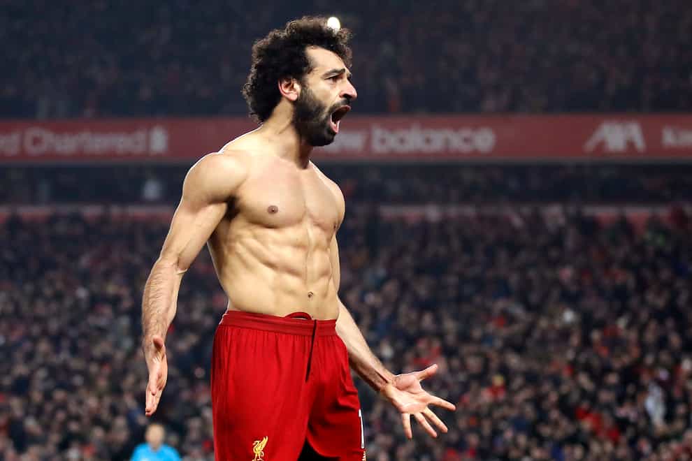 Liverpool fans chanted 'We're gonna win the league' after Mohamed Salah completed a 2-0 win over rivals Manchester United in January