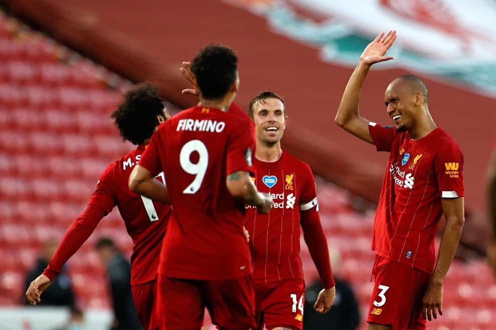 Fabinho, right, scored a brilliant goal for Liverpool against Crystal Palace