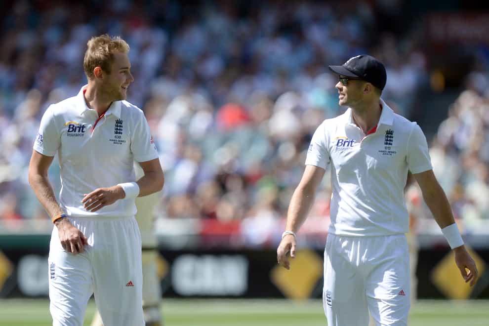 England’s Stuart Broad, left, has joined James Anderson in the 500 club