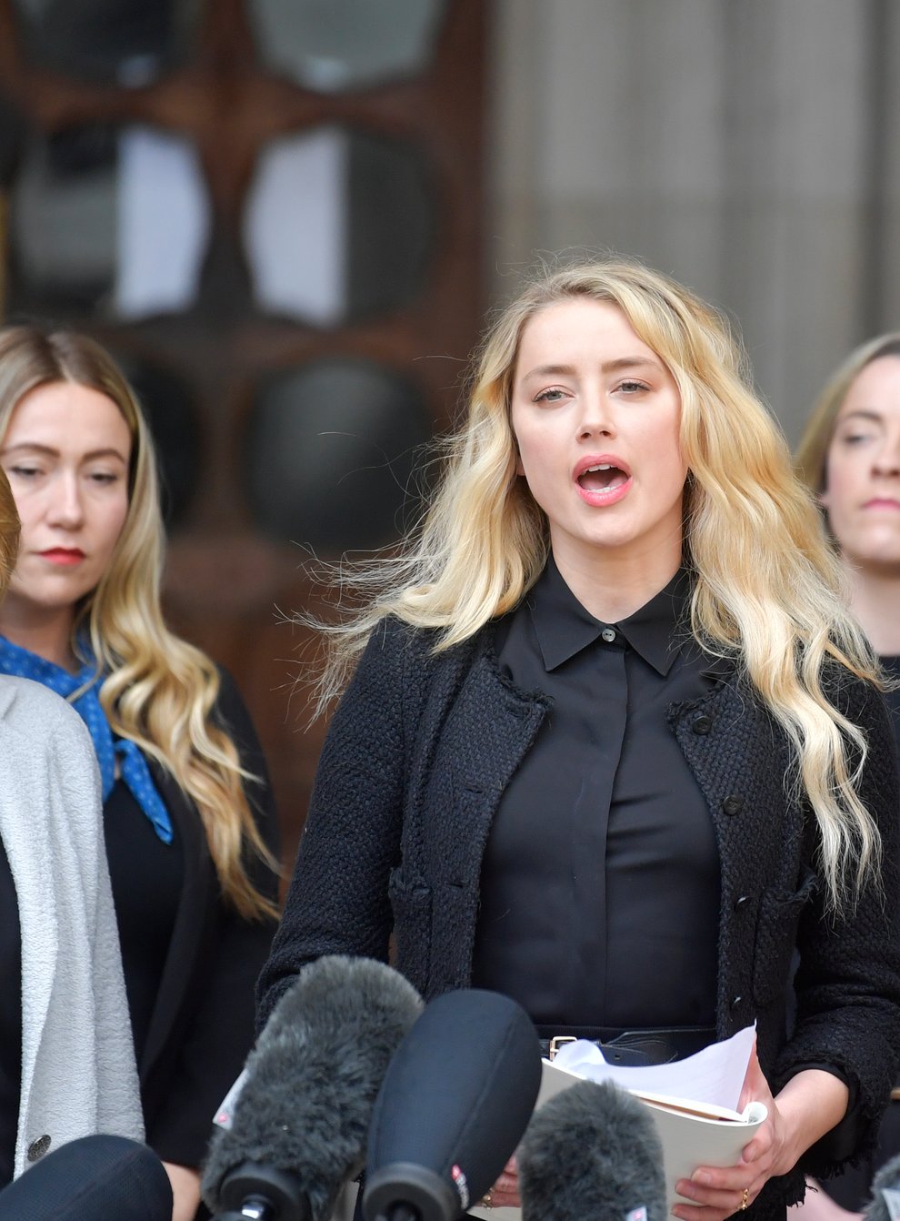 Amber Heard gave a statement outside the Royal Courts of Justice on the final day of Johnny Depp's libel action against The Sun 