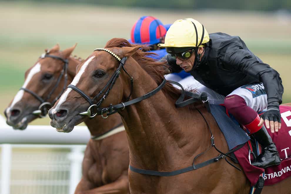 Stradivarius swept past Nayef Road to win the Goodwood Cup