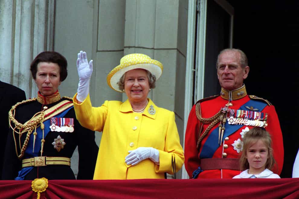 Anne and her parents the Queen and the Duke of Edinburgh