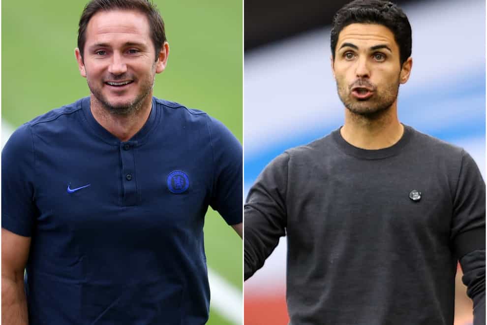 Frank Lampard and Mikel Arteta are bidding to win their first trophies