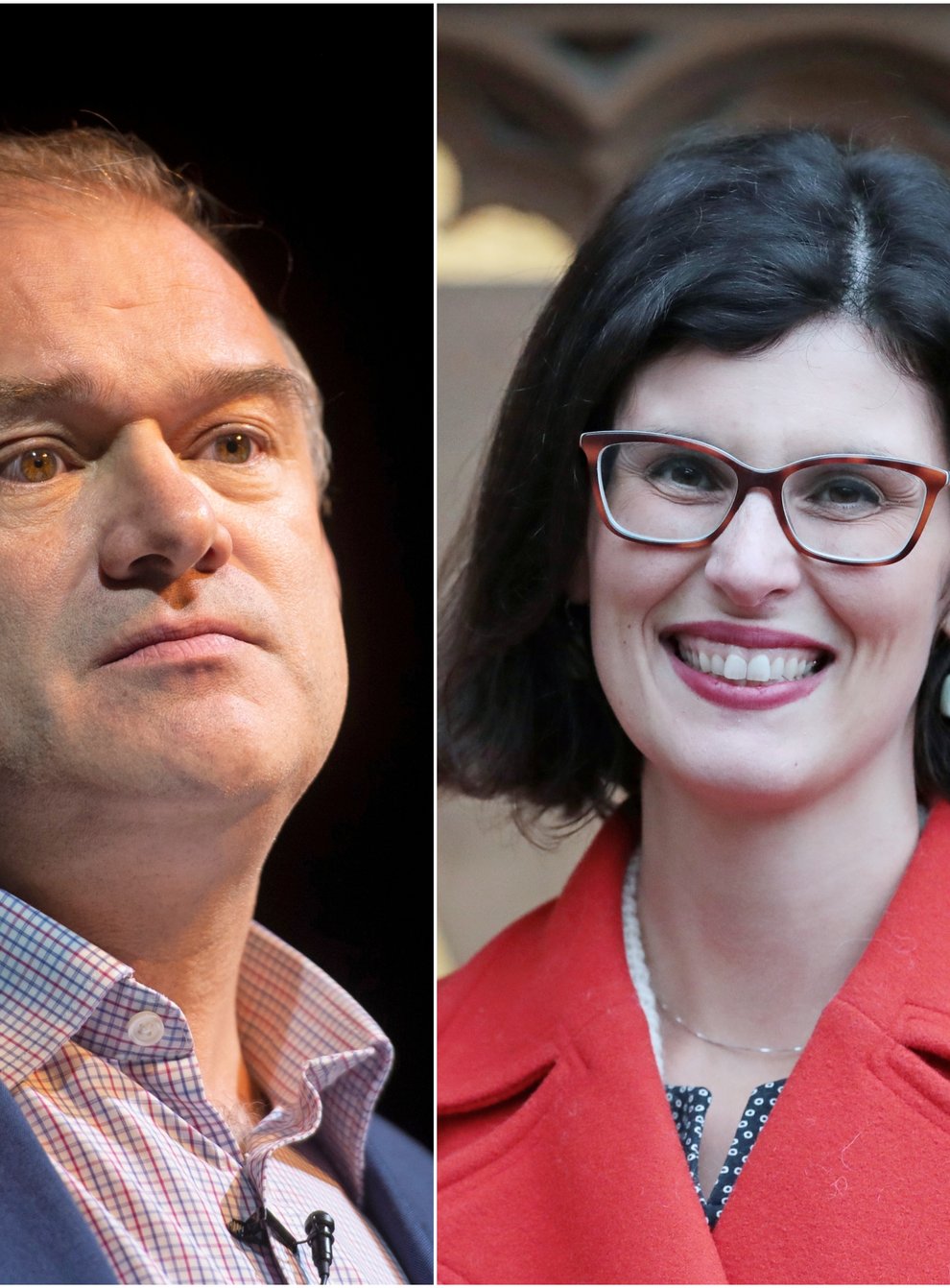 Liberal Democrat leadership hopefuls Sir Ed Davey and Layla Moran (PA)